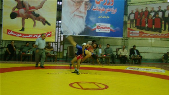 رقابت های کشتی فرنگی بزرگسالان قهرمانی باشگاههای خوزستان / اهواز :